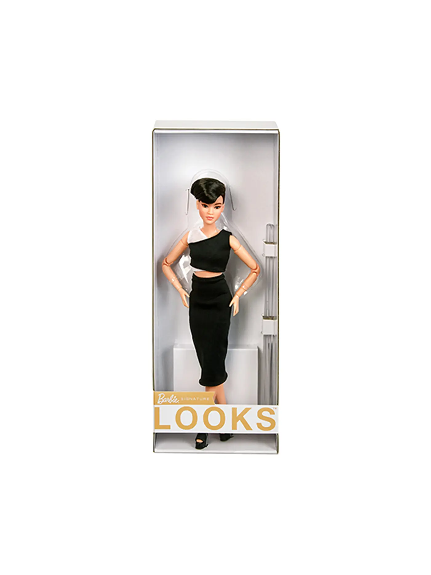 MATTEL | Barbie Signature Barbie Looks Puppe: Petite (kurze schwarze Haare) | 